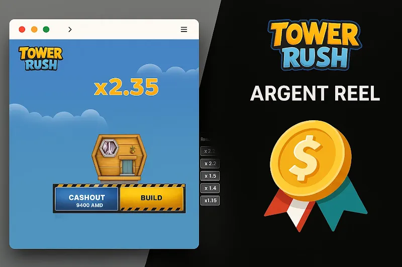 Tower Rush Argent Reel en France